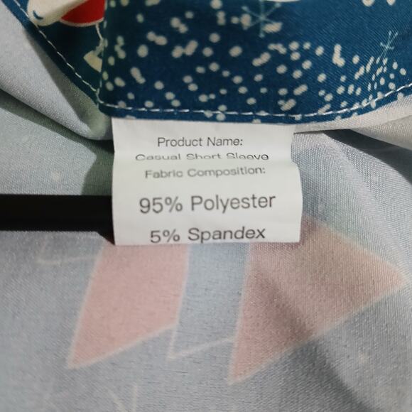 NWOT Ugly Christmas shirt Men's XXL J & Dhuasha  long-sleeved blue Santas Trees - Picture 9 of 10